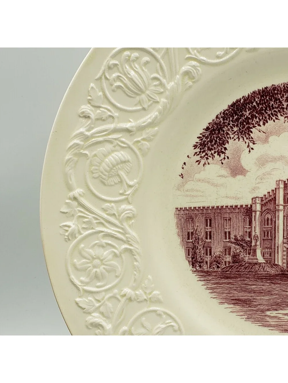 Vintage Wedgwood Virginia Military Inst. Plate Stonewall Jackson Arch. 1st. Ed